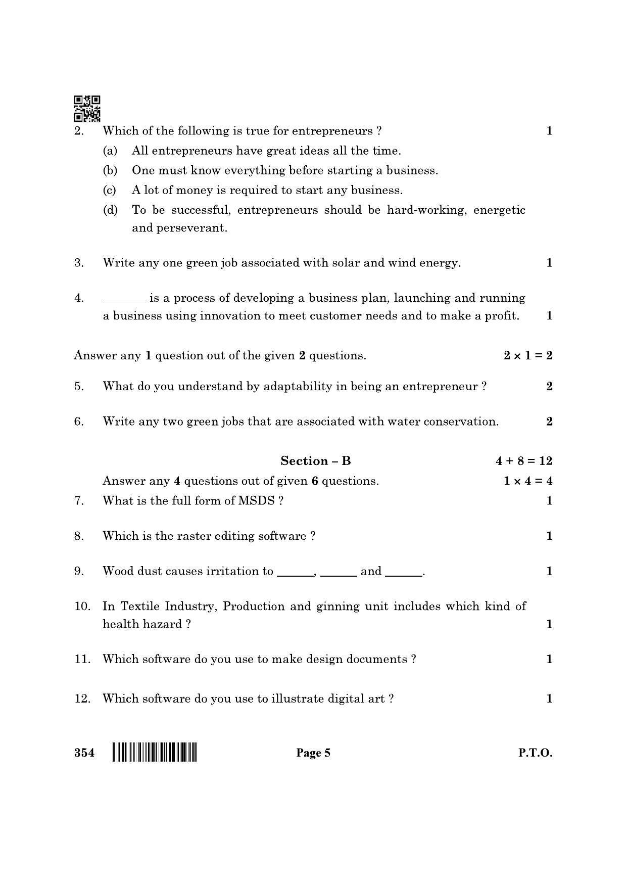 CBSE Class 12 354_Design 2022 Question Paper - Page 5