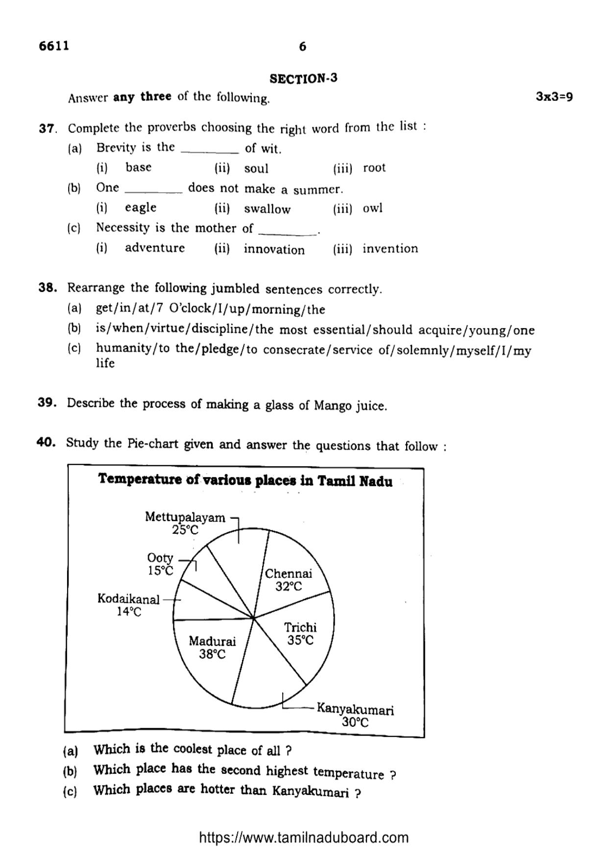 TN Class 12 English Language 6611 Question Papers 2023 - Page 6
