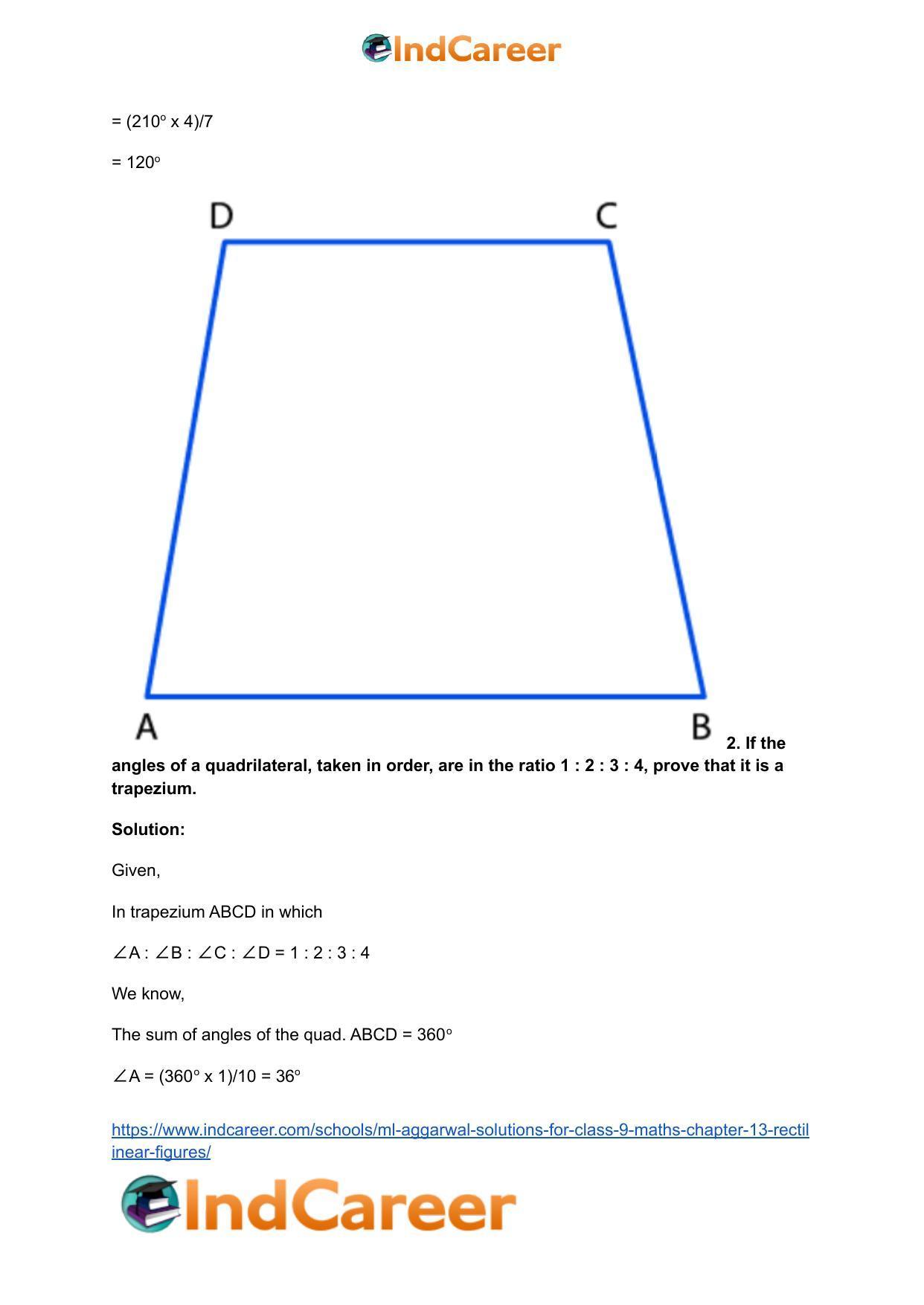 ML Aggarwal Solutions for Class 9 Maths Chapter 13- Rectilinear Figures - Page 3