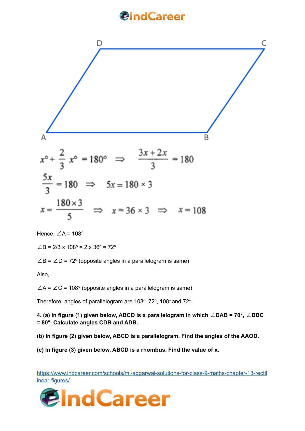 ML Aggarwal Solutions for Class 9 Maths Chapter 13- Rectilinear Figures - Page 5