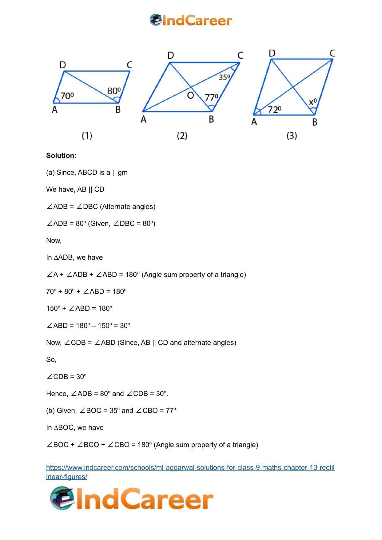 ML Aggarwal Solutions for Class 9 Maths Chapter 13- Rectilinear Figures - Page 6