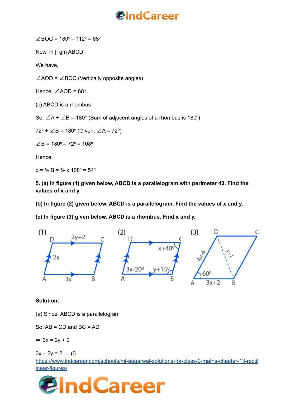 ML Aggarwal Solutions for Class 9 Maths Chapter 13- Rectilinear Figures - Page 7