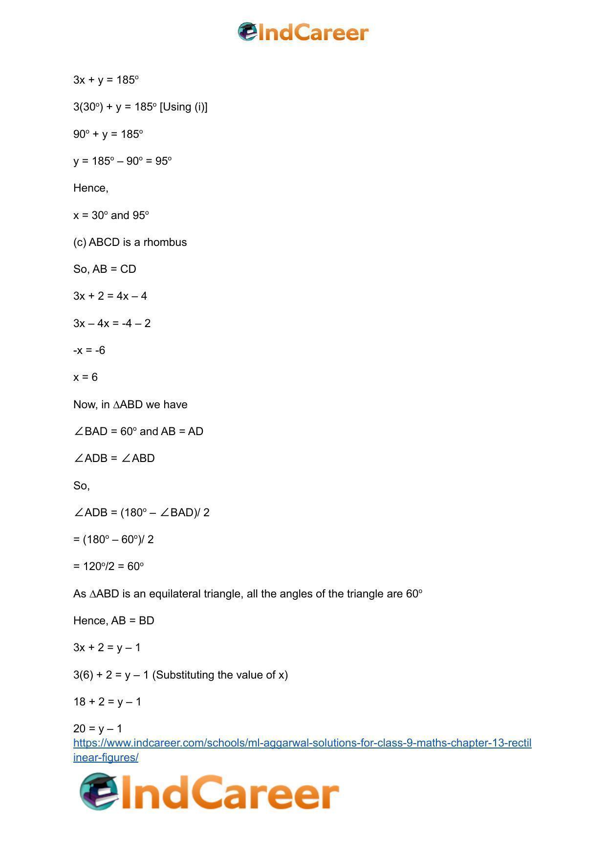 ML Aggarwal Solutions for Class 9 Maths Chapter 13- Rectilinear Figures - Page 9