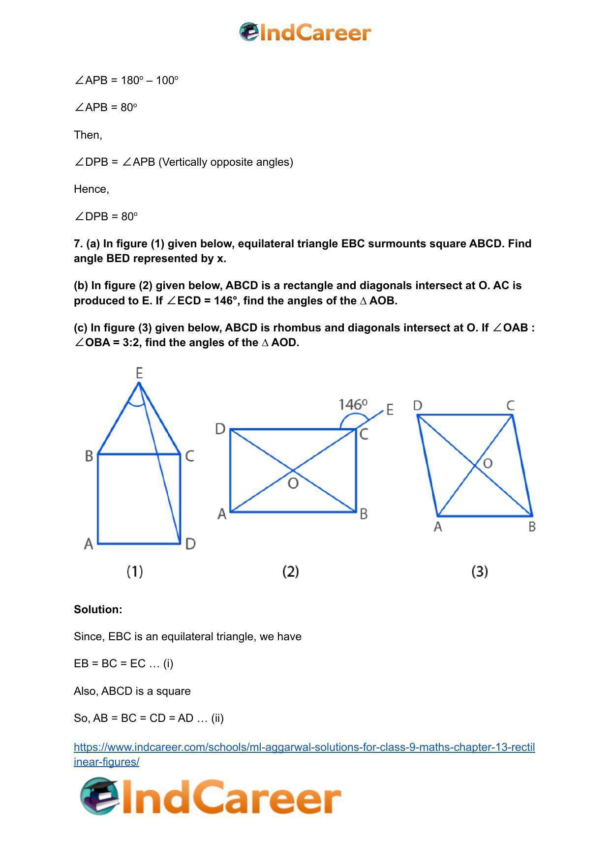 ML Aggarwal Solutions for Class 9 Maths Chapter 13- Rectilinear Figures - Page 11