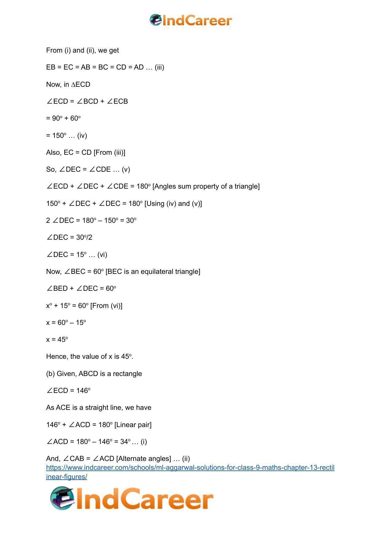 ML Aggarwal Solutions for Class 9 Maths Chapter 13- Rectilinear Figures - Page 12