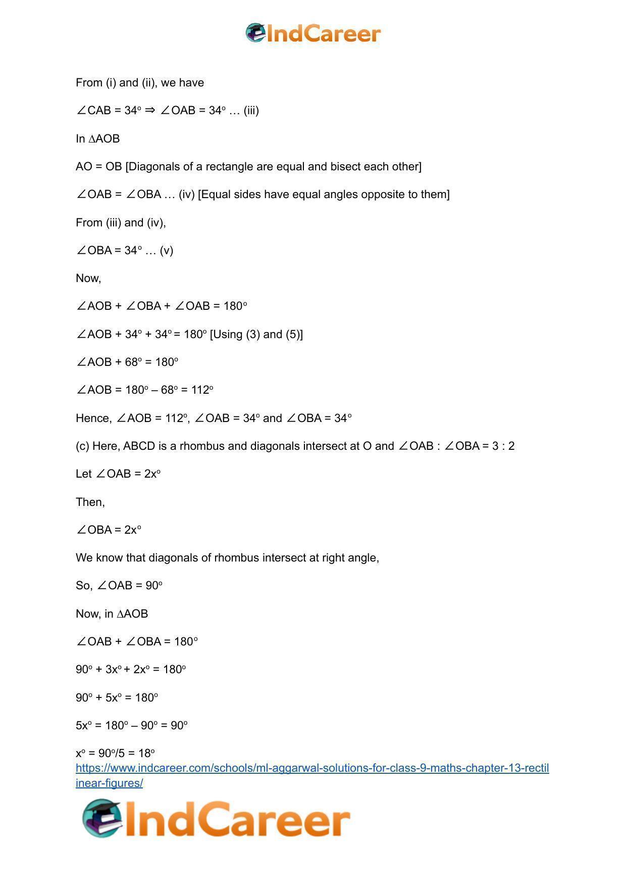 ML Aggarwal Solutions for Class 9 Maths Chapter 13- Rectilinear Figures - Page 13