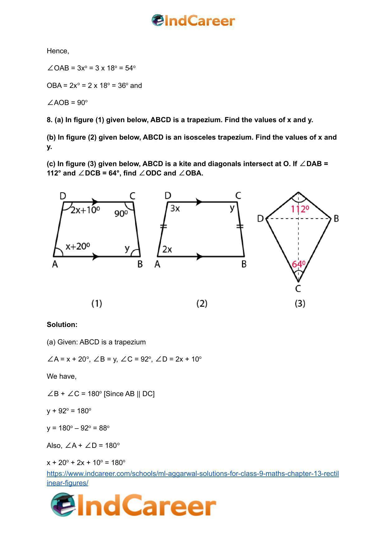 ML Aggarwal Solutions for Class 9 Maths Chapter 13- Rectilinear Figures - Page 14