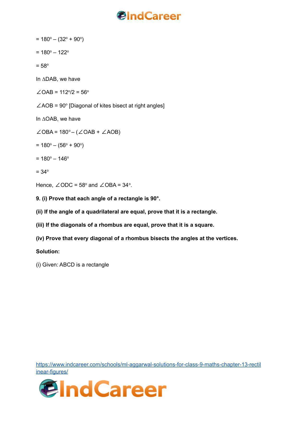 ML Aggarwal Solutions for Class 9 Maths Chapter 13- Rectilinear Figures - Page 16