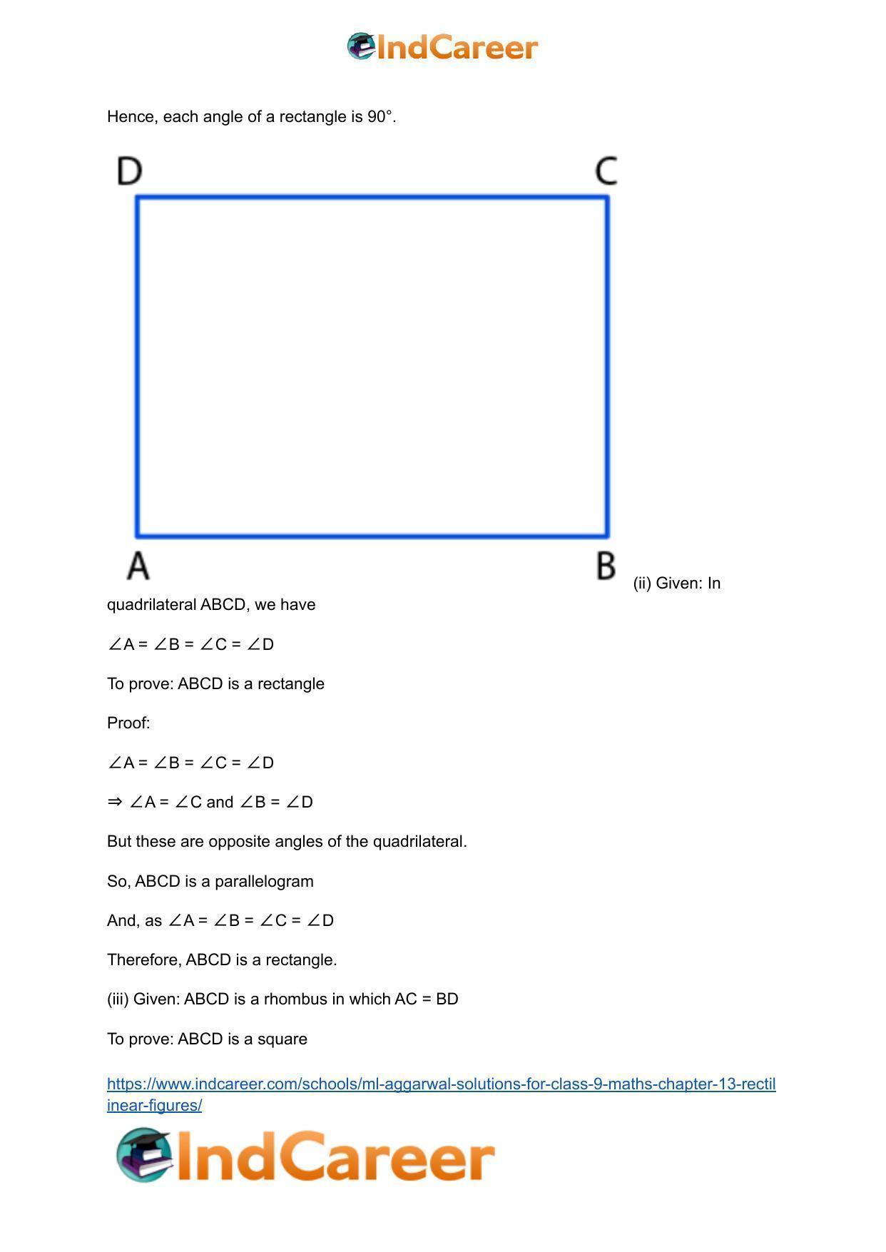 ML Aggarwal Solutions for Class 9 Maths Chapter 13- Rectilinear Figures - Page 18