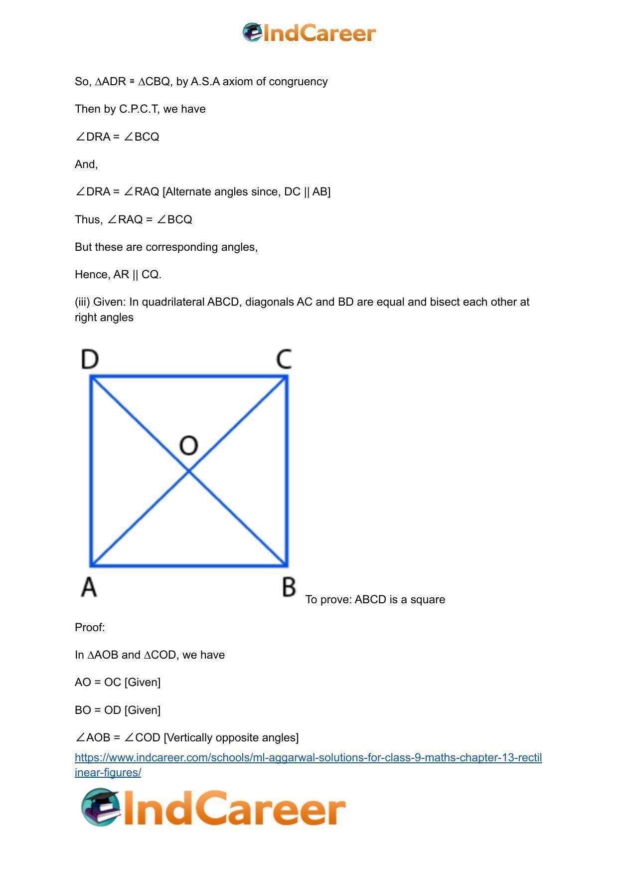 ML Aggarwal Solutions for Class 9 Maths Chapter 13- Rectilinear Figures - Page 24