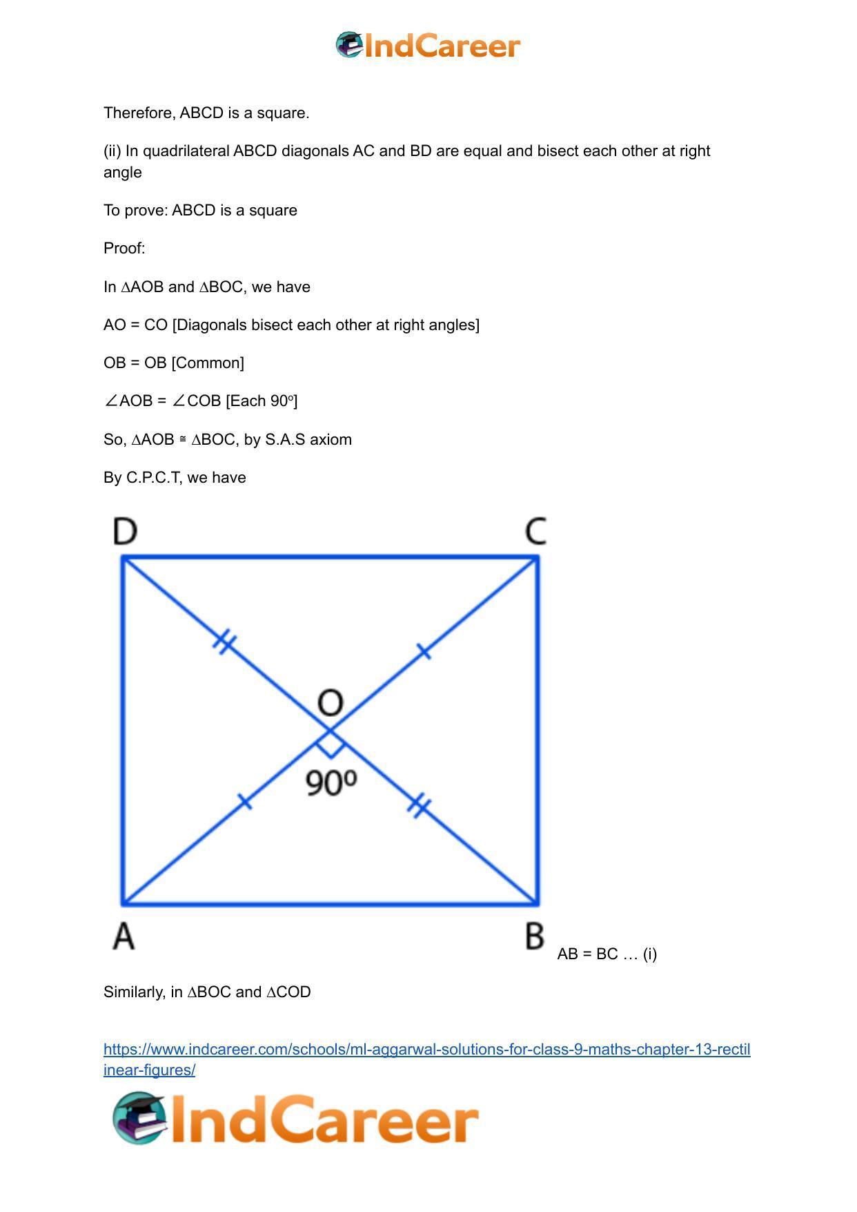 ML Aggarwal Solutions for Class 9 Maths Chapter 13- Rectilinear Figures - Page 27