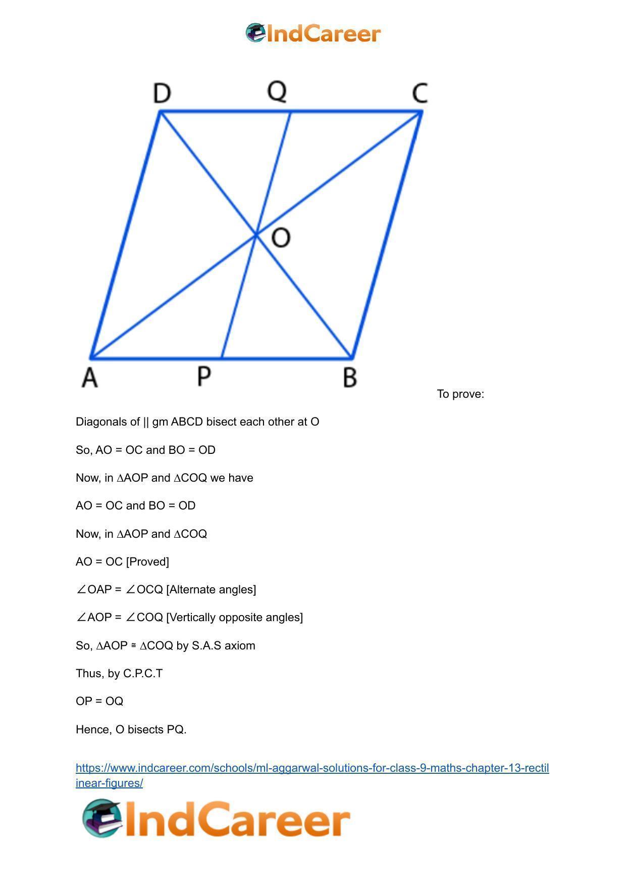 ML Aggarwal Solutions for Class 9 Maths Chapter 13- Rectilinear Figures - Page 29