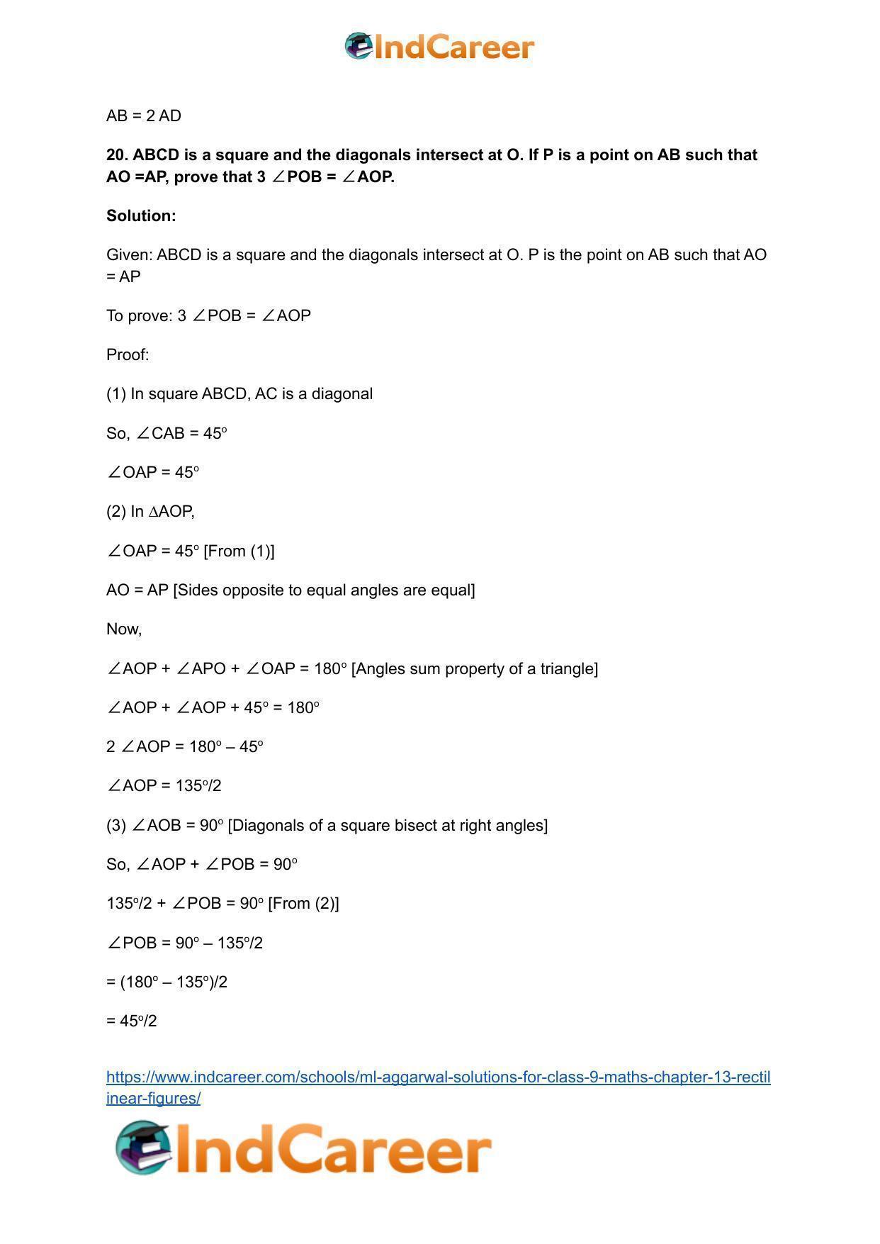 ML Aggarwal Solutions for Class 9 Maths Chapter 13- Rectilinear Figures - Page 42