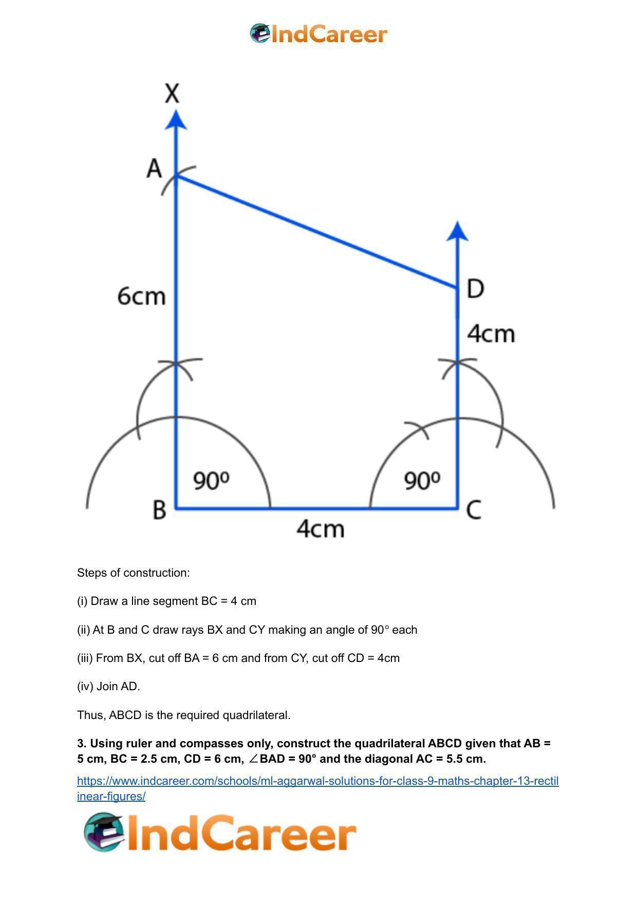 ML Aggarwal Solutions for Class 9 Maths Chapter 13- Rectilinear Figures - Page 49