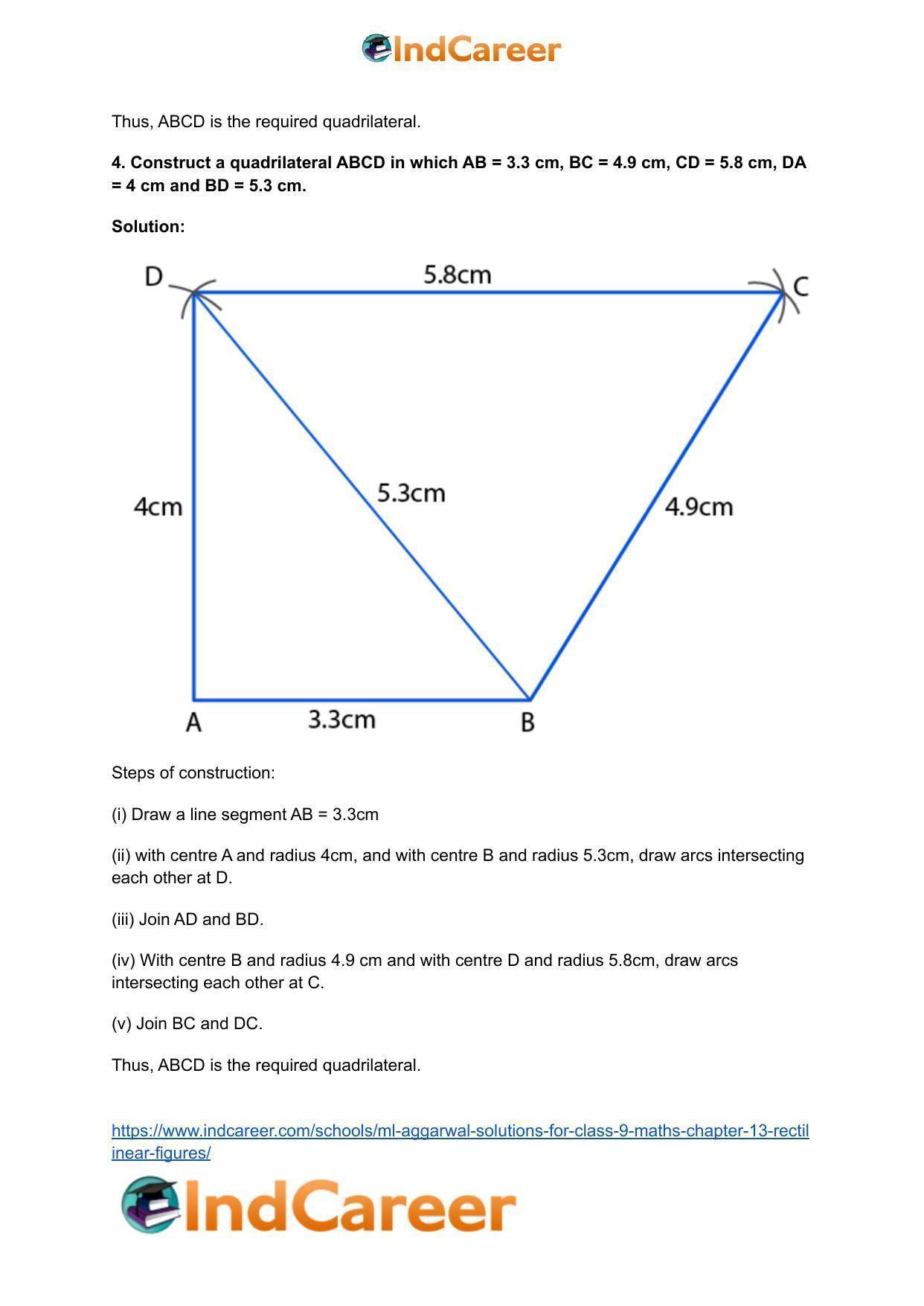 ML Aggarwal Solutions for Class 9 Maths Chapter 13- Rectilinear Figures - Page 51