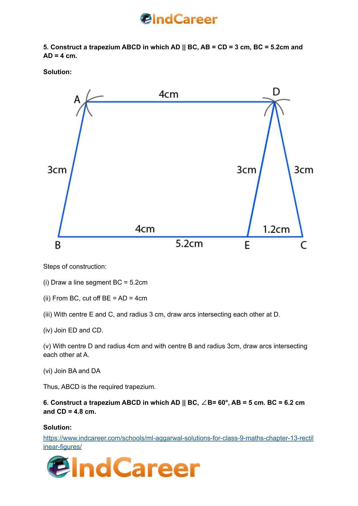 ML Aggarwal Solutions for Class 9 Maths Chapter 13- Rectilinear Figures - Page 52