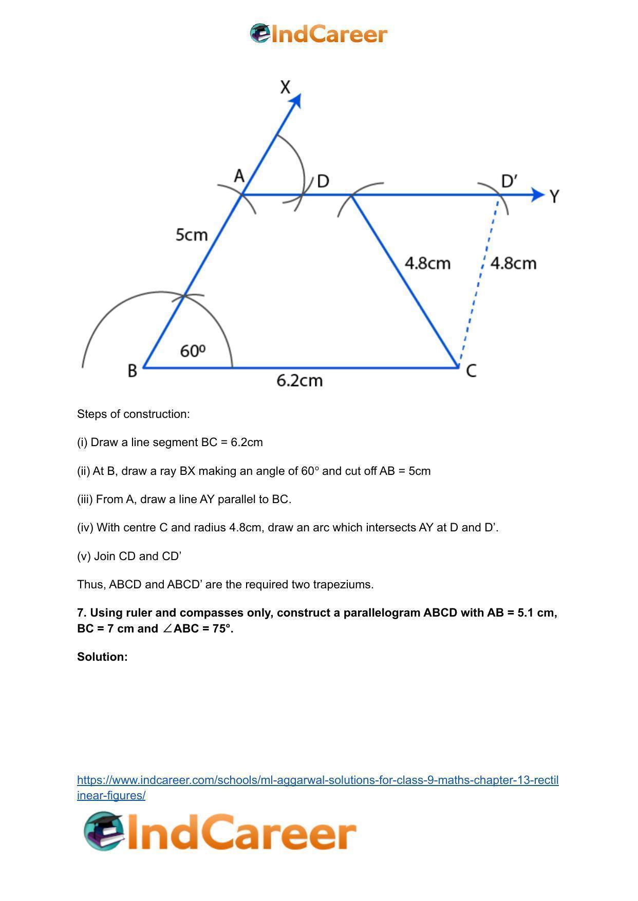 ML Aggarwal Solutions for Class 9 Maths Chapter 13- Rectilinear Figures - Page 53