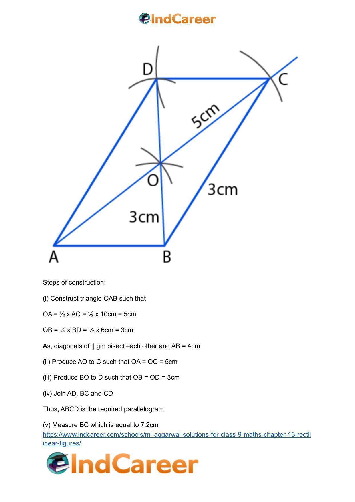 ML Aggarwal Solutions for Class 9 Maths Chapter 13- Rectilinear Figures - Page 56