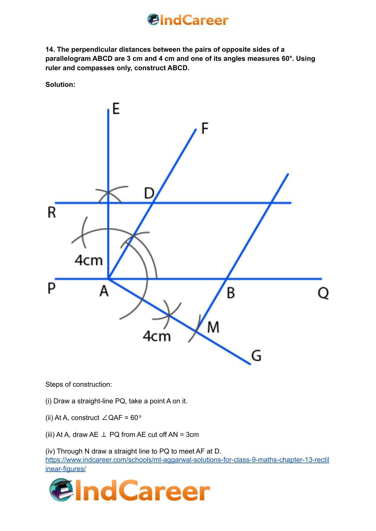ML Aggarwal Solutions for Class 9 Maths Chapter 13- Rectilinear Figures - Page 63