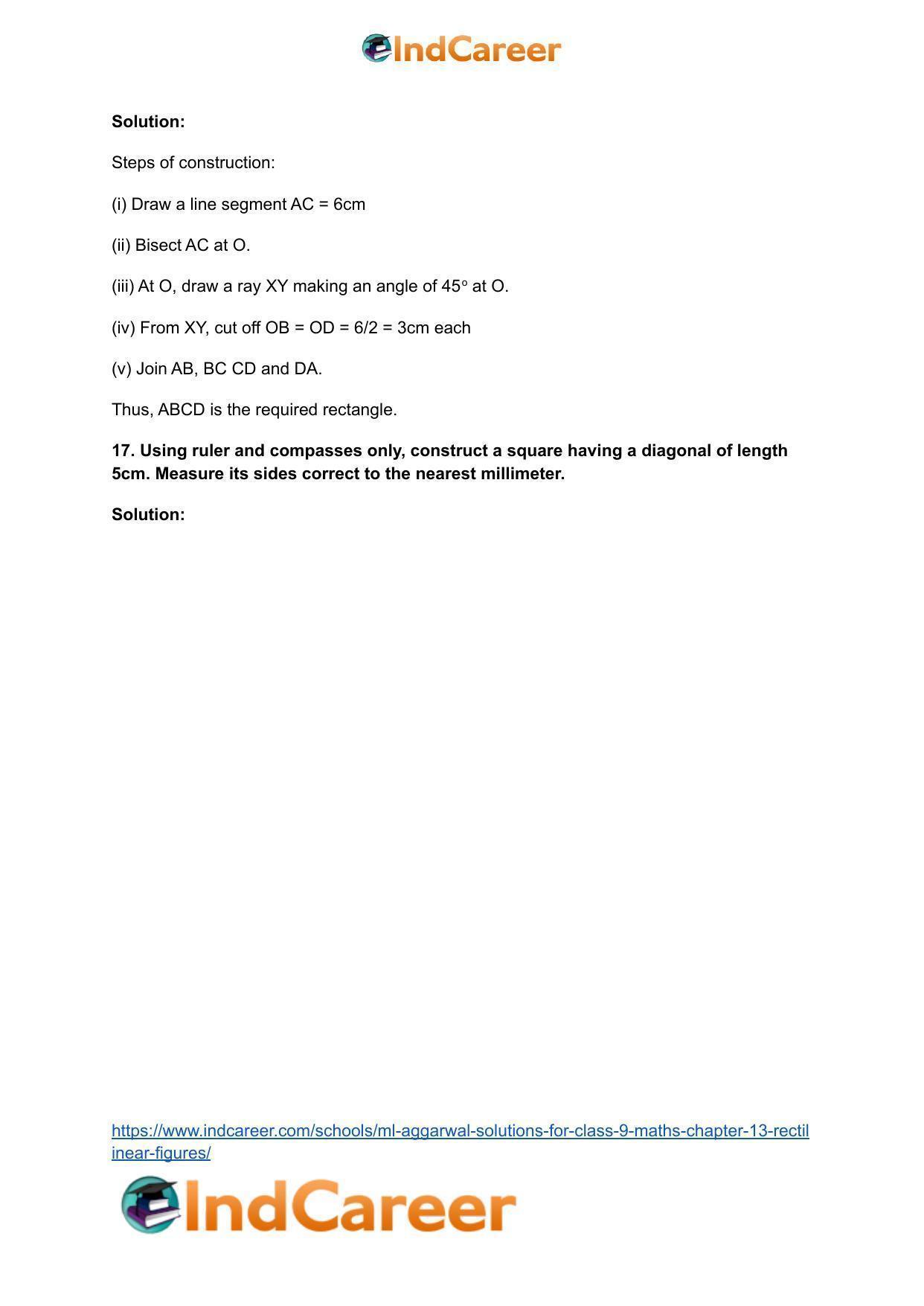 ML Aggarwal Solutions for Class 9 Maths Chapter 13- Rectilinear Figures - Page 65