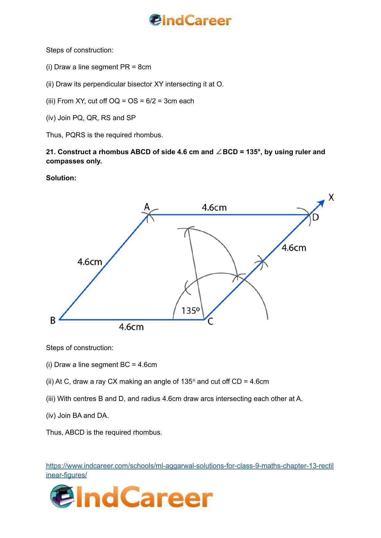 ML Aggarwal Solutions for Class 9 Maths Chapter 13- Rectilinear Figures - Page 70