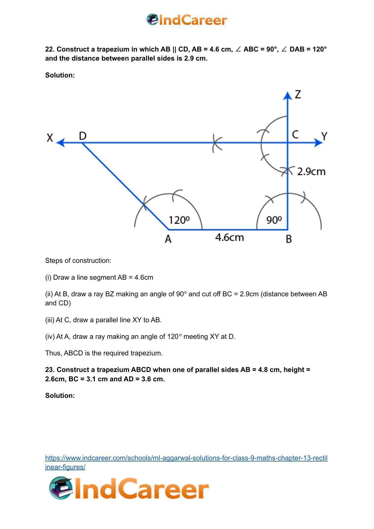 ML Aggarwal Solutions for Class 9 Maths Chapter 13- Rectilinear Figures - Page 71