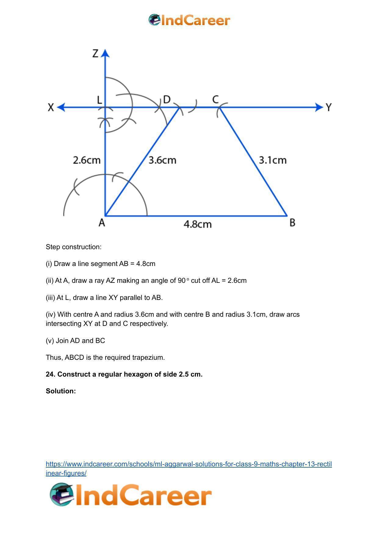 ML Aggarwal Solutions for Class 9 Maths Chapter 13- Rectilinear Figures - Page 72