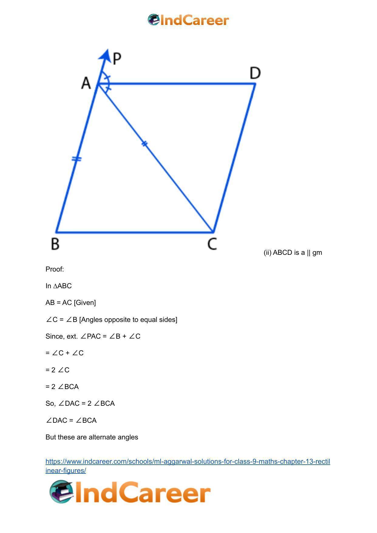 ML Aggarwal Solutions for Class 9 Maths Chapter 13- Rectilinear Figures - Page 77