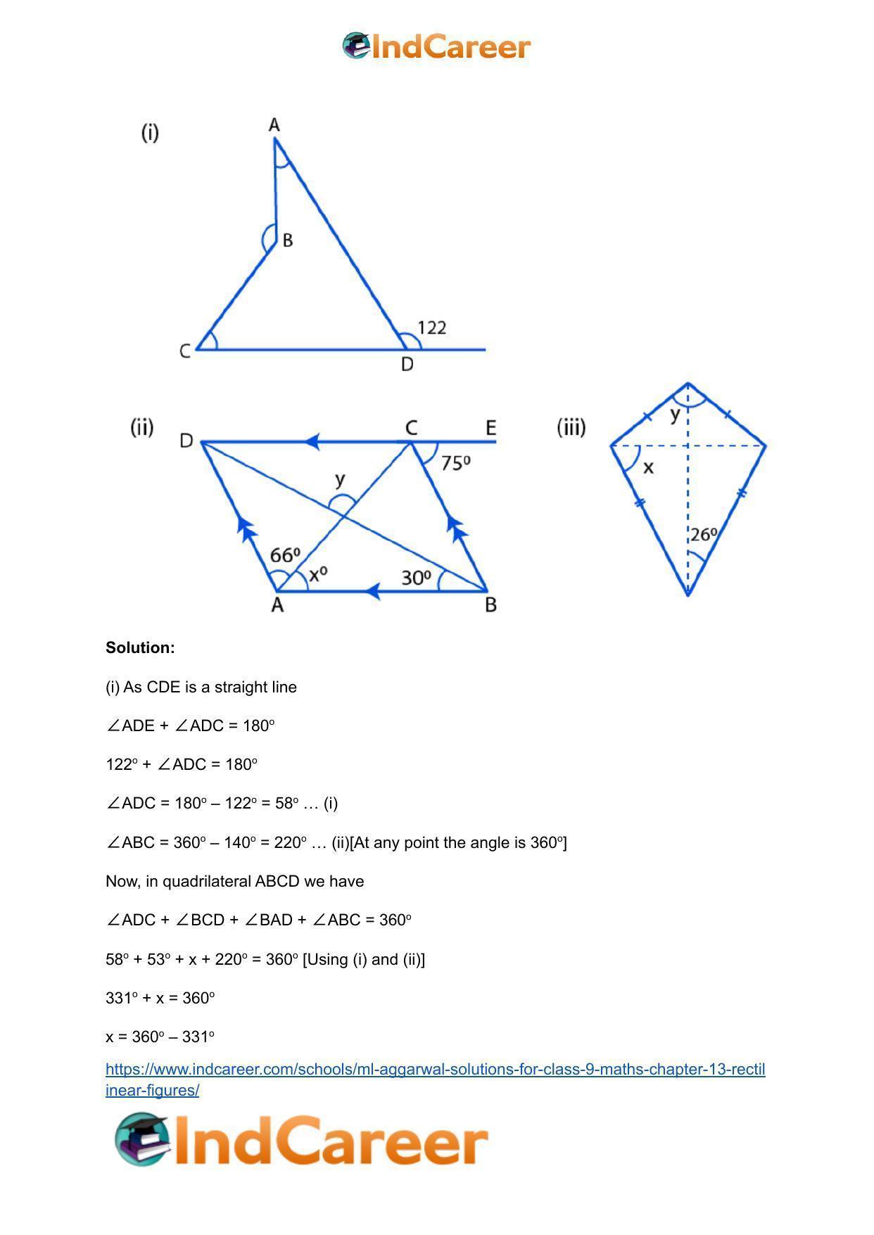 ML Aggarwal Solutions for Class 9 Maths Chapter 13- Rectilinear Figures - Page 80