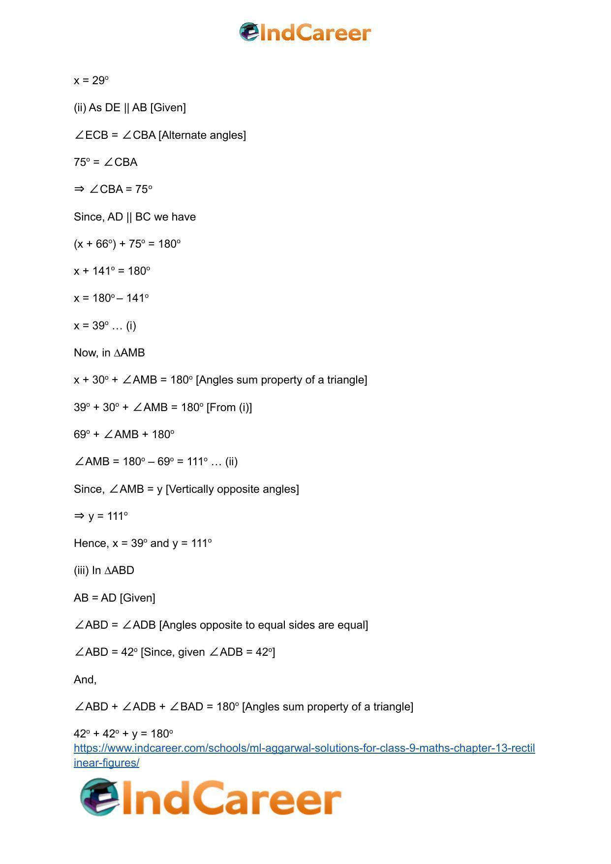 ML Aggarwal Solutions for Class 9 Maths Chapter 13- Rectilinear Figures - Page 81