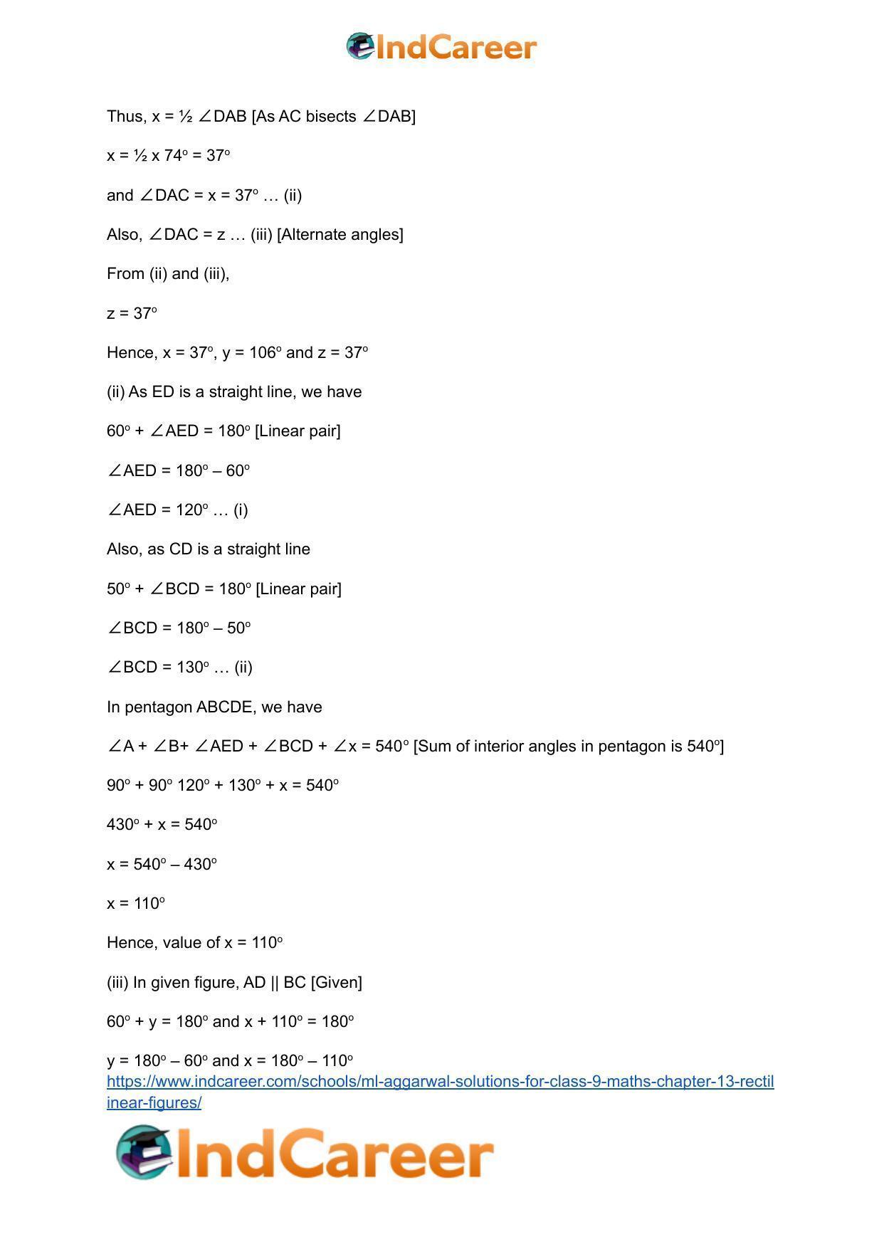 ML Aggarwal Solutions for Class 9 Maths Chapter 13- Rectilinear Figures - Page 84