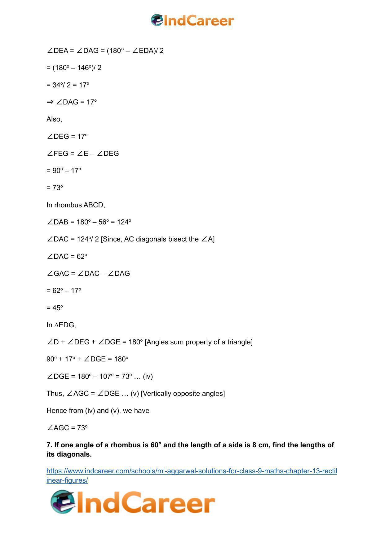 ML Aggarwal Solutions for Class 9 Maths Chapter 13- Rectilinear Figures - Page 87