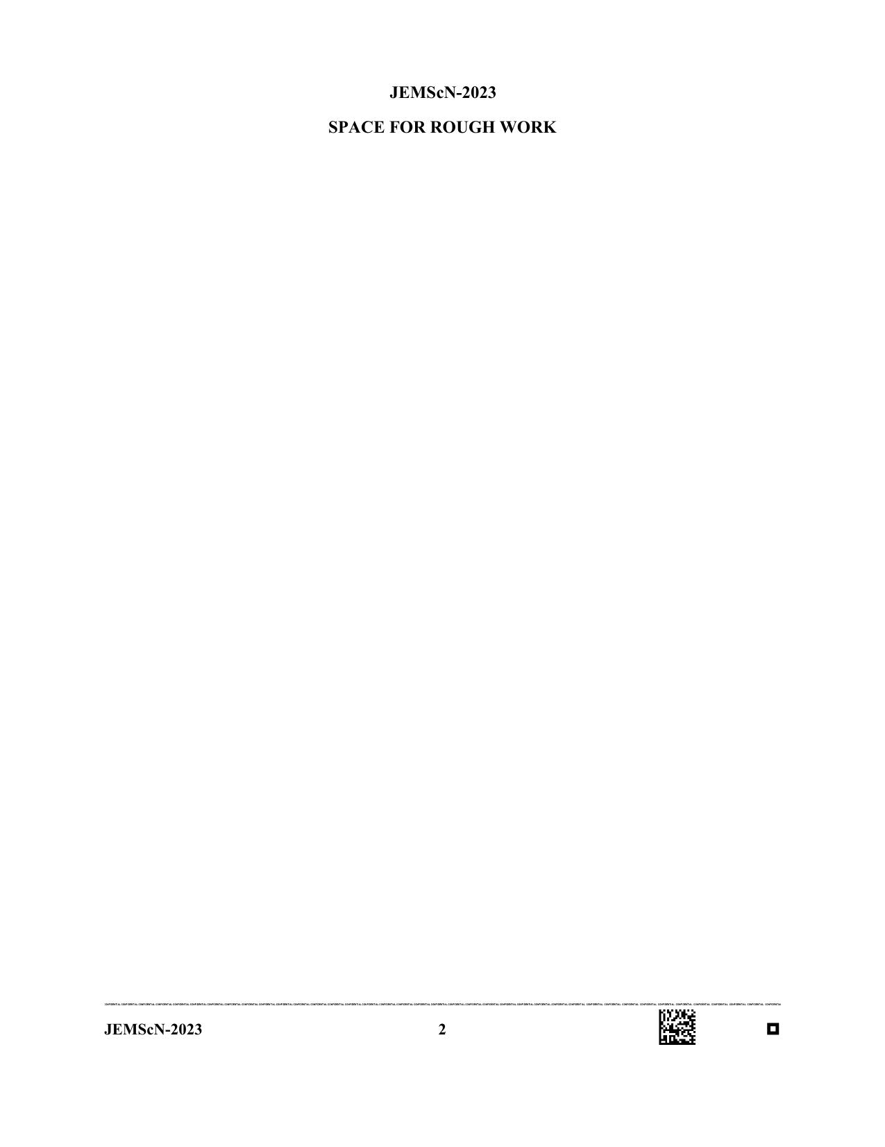 WB JEMScN 2023 Question Paper - Page 2