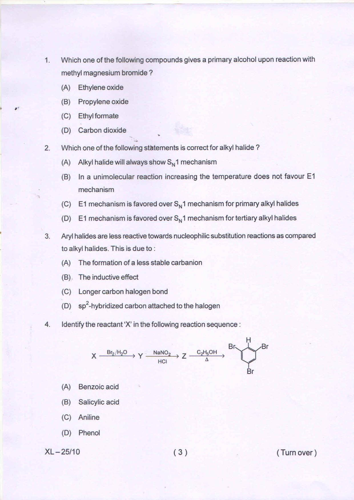 Odisha CPET CHEMISTRY 2020 Question Paper - Page 4