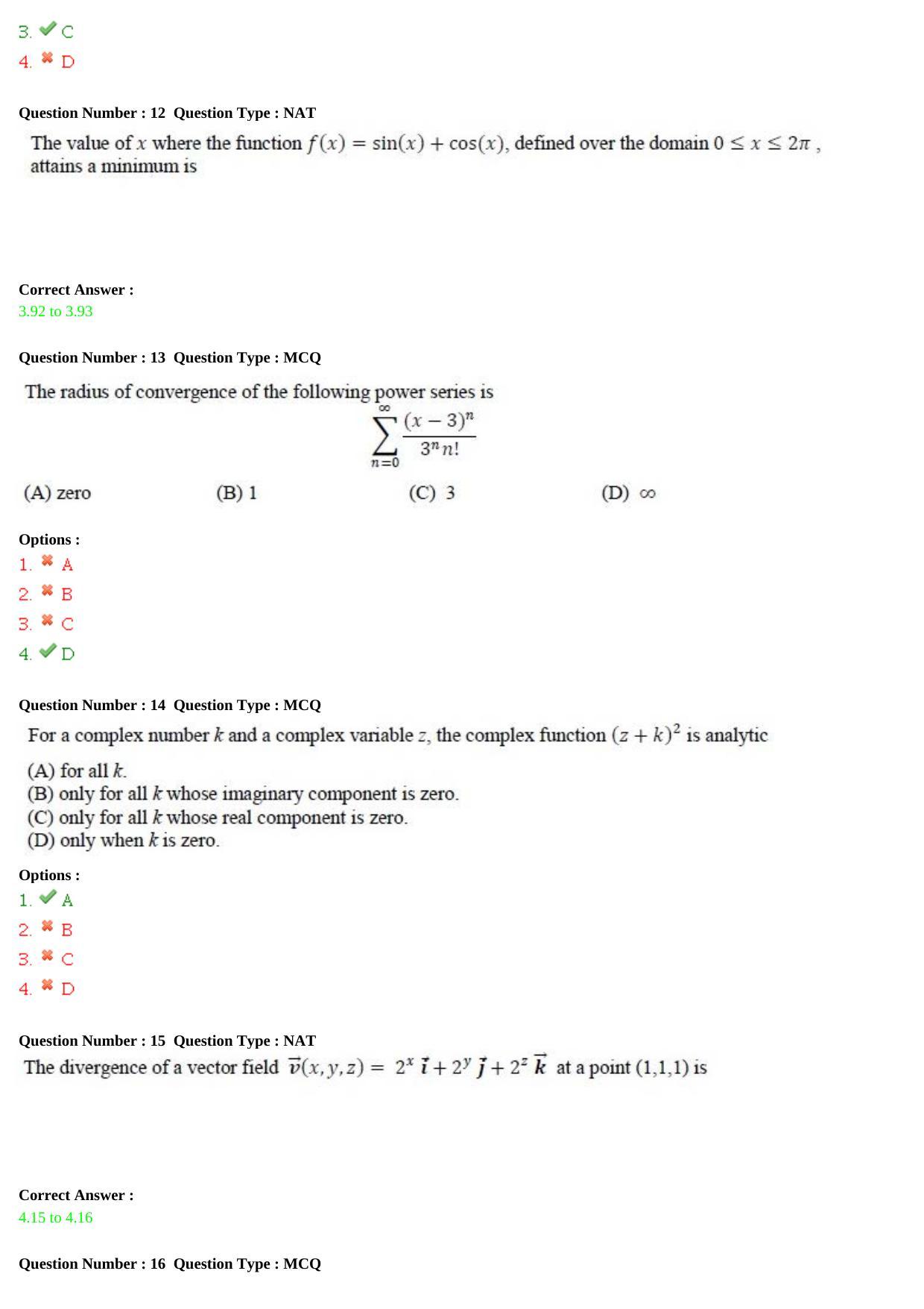GATE 2015 Engineering Sciences (XE) Question Paper with Answer Key - Page 5