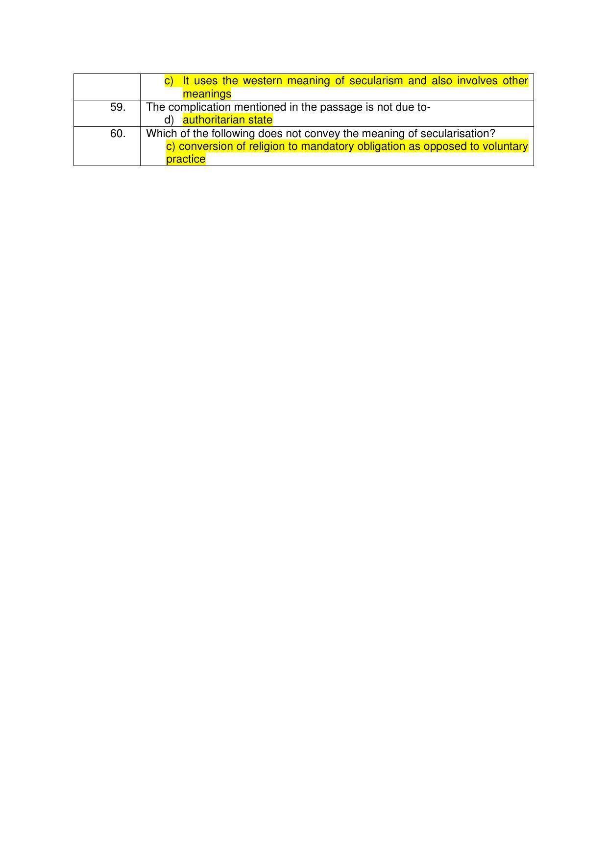 CBSE Class 12th Sociology Sample Question Paper Answer Key 2021-22 - Page 6