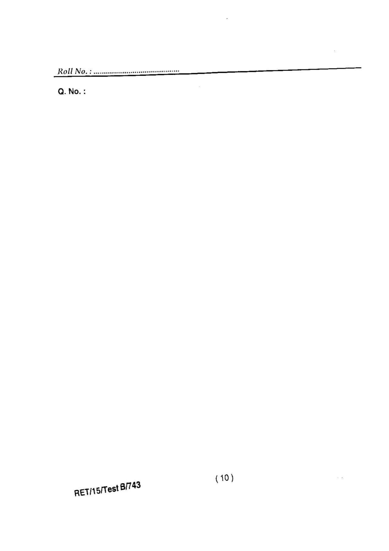 BHU RET ENTOMOLOGY & AG. ZOOLOGY 2015 Question Paper - Page 12