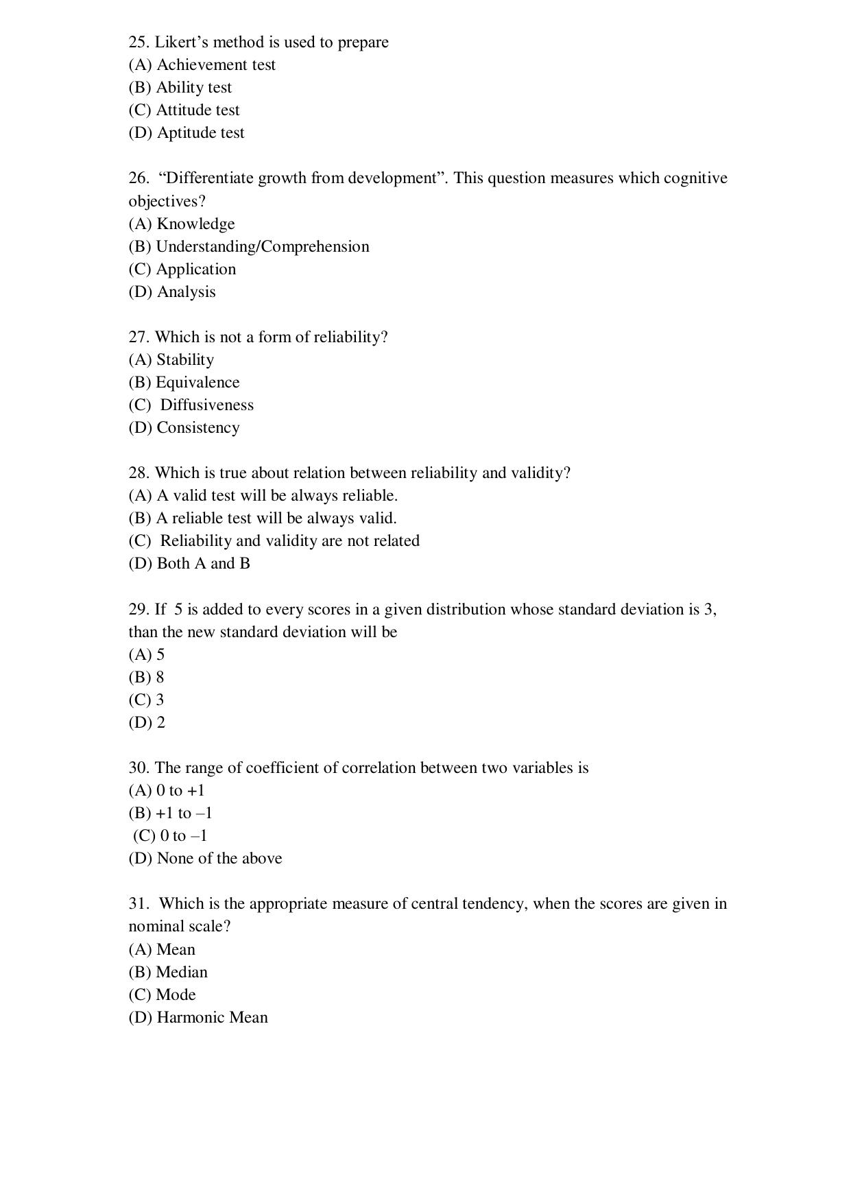 Odisha CPET 2021 EDUCATION Question Paper - Page 4