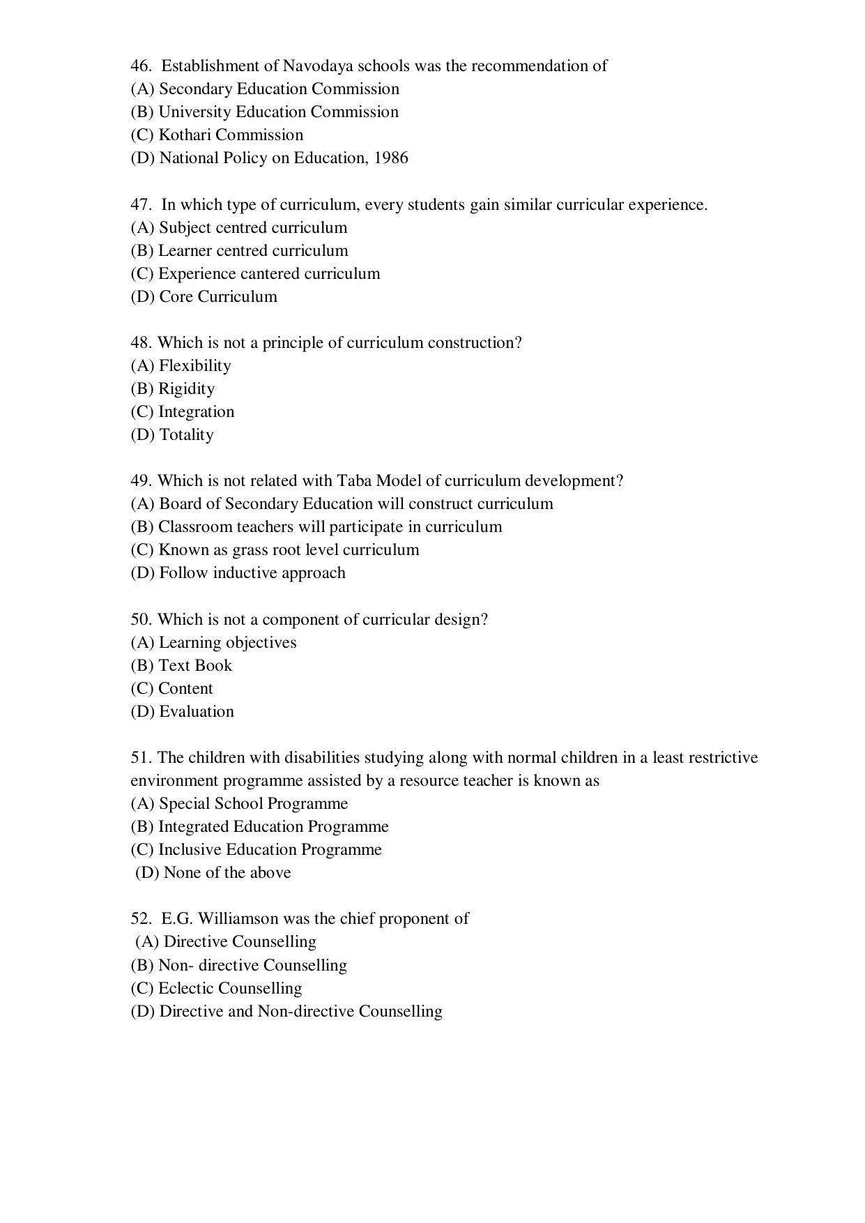 Odisha CPET 2021 EDUCATION Question Paper - Page 7