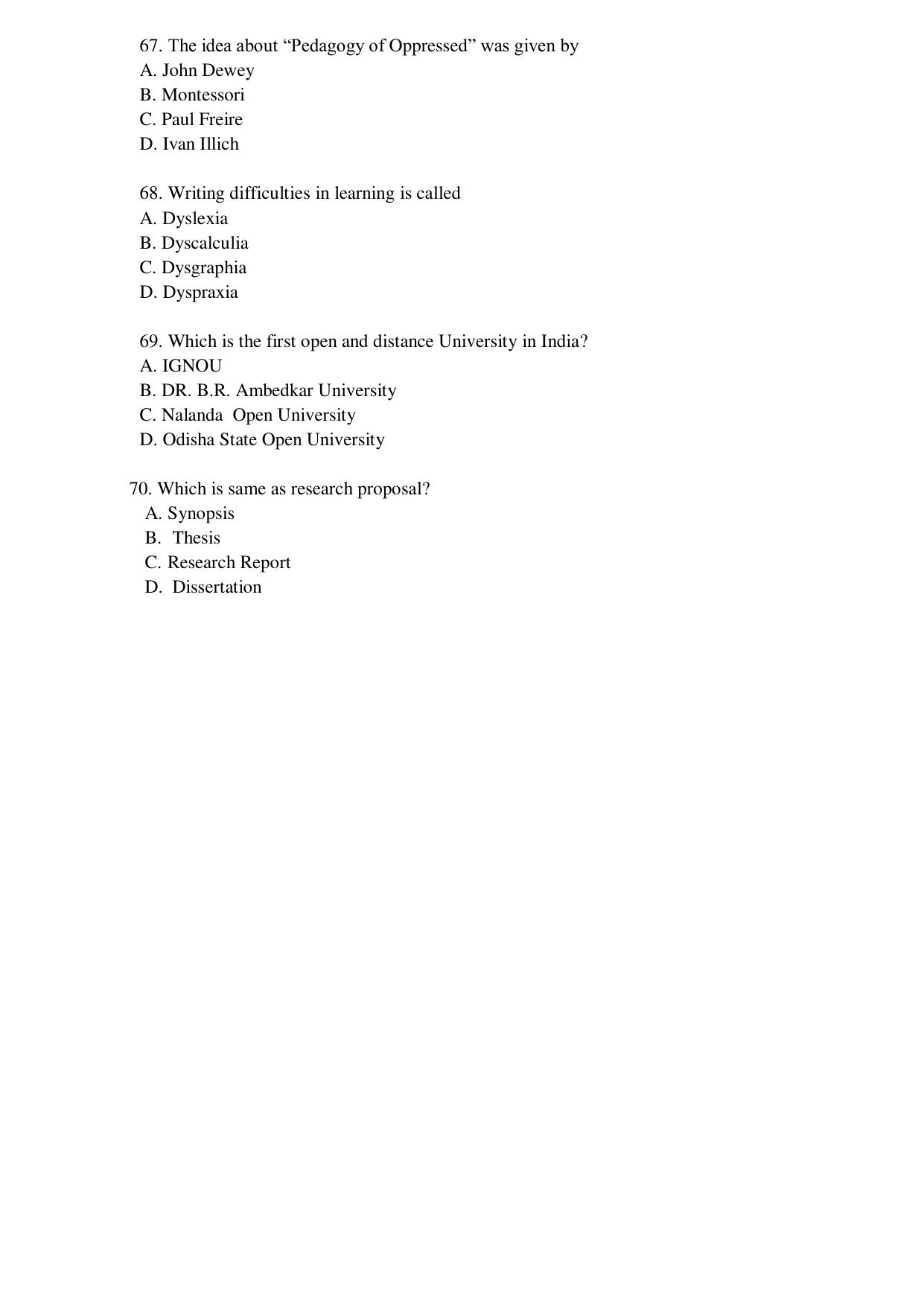 Odisha CPET 2021 EDUCATION Question Paper - Page 10