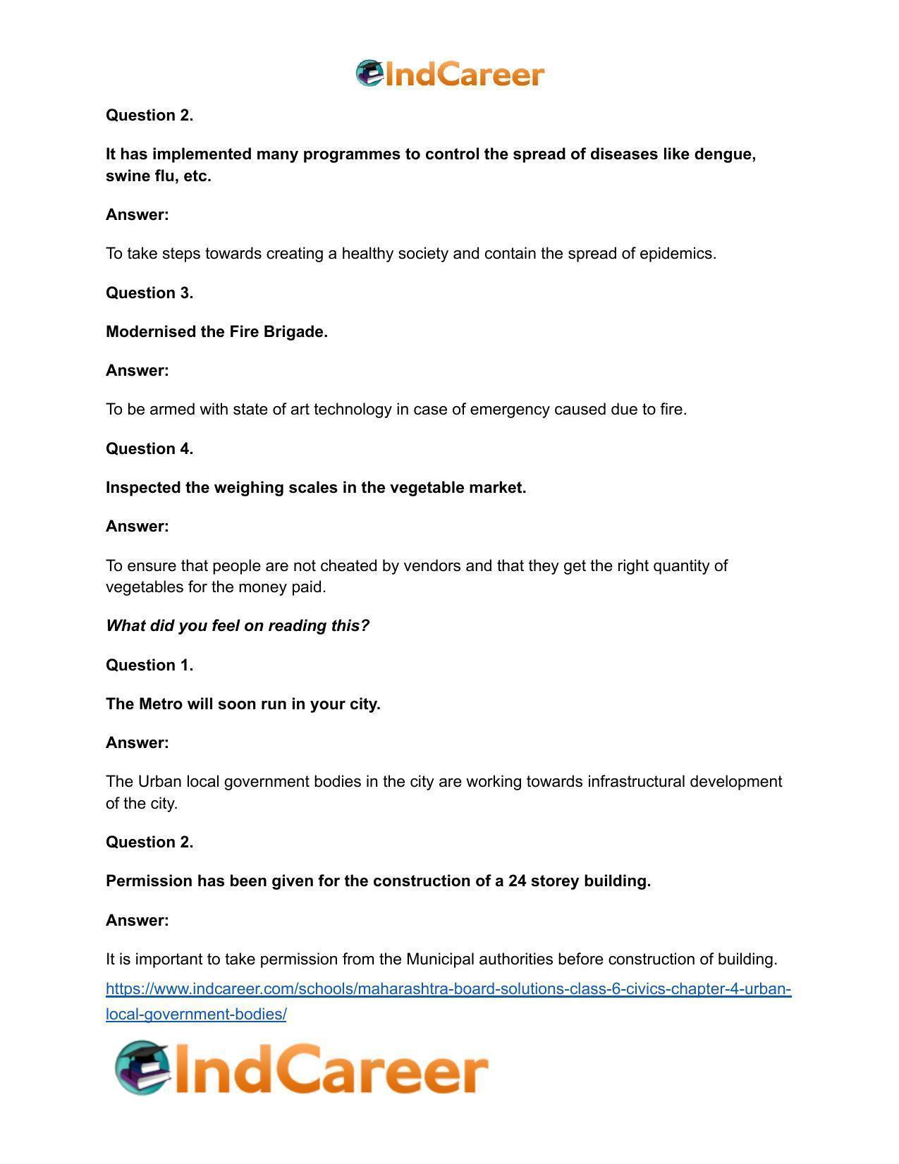 Maharashtra Board Solutions Class 6-Civics: Chapter 4- Urban Local Government Bodies - Page 7
