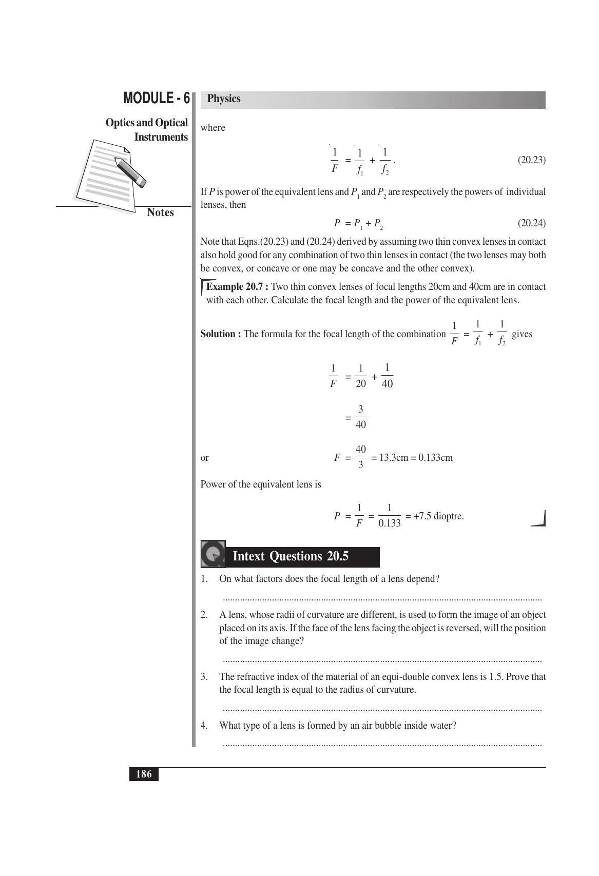 TS SCERT Inter 1st Year Physics Vol – II Path 1 (English Medium) Text Book - Page 200
