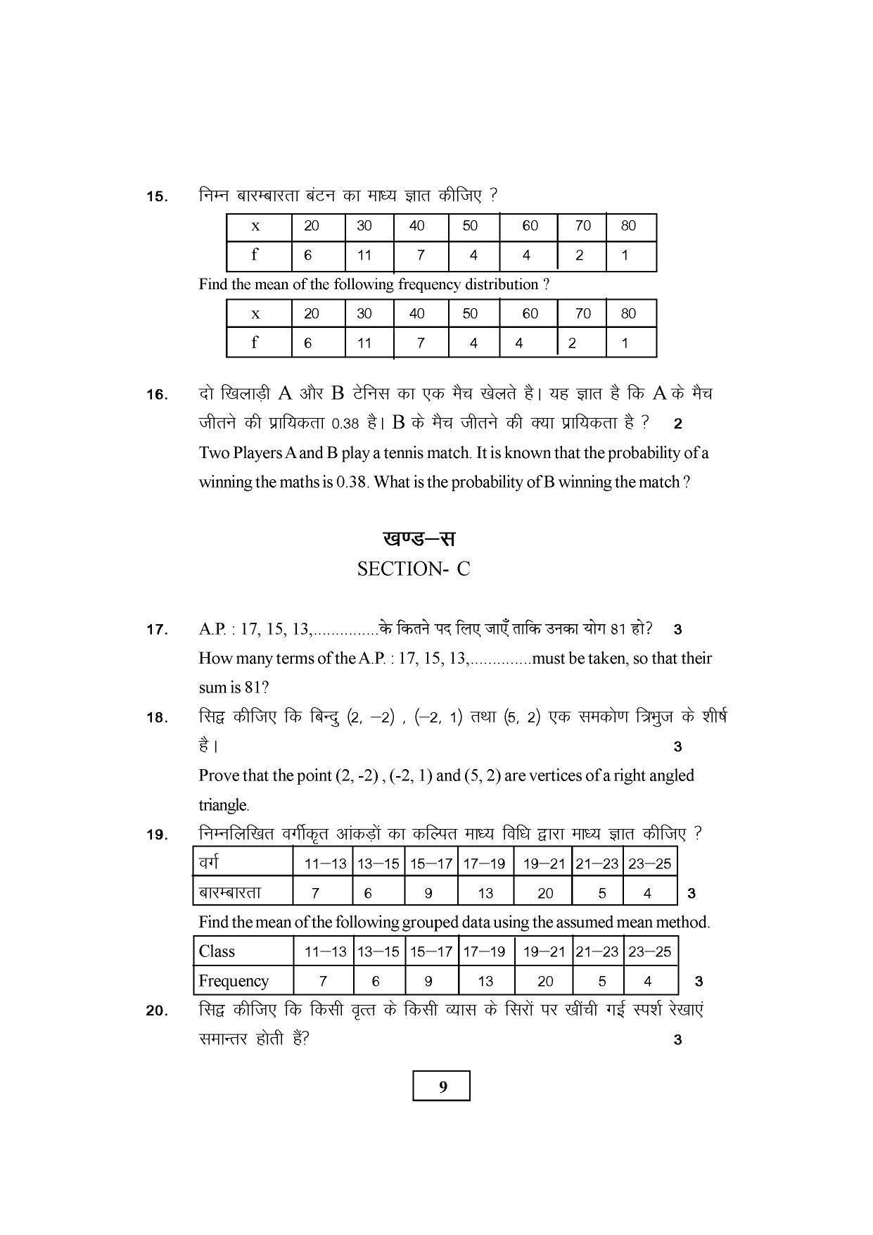 RBSE Class 10 Sample Paper (All Subjects) 2023 - Page 52
