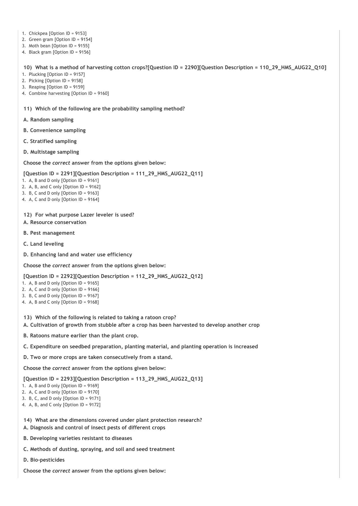 ICAR AIEEA PG 2022 COMMUNITY SCIENCE Question Paper - Page 2