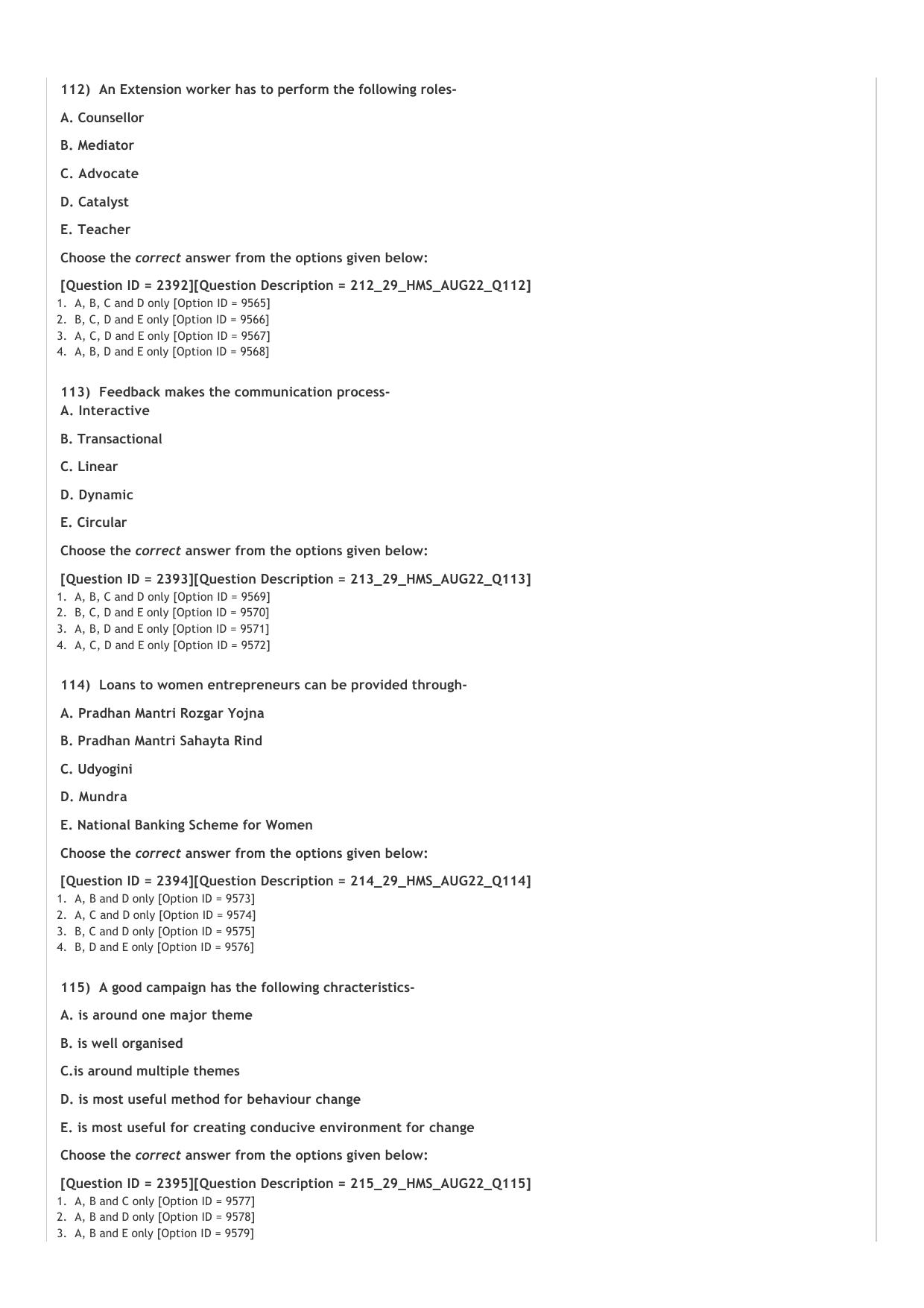ICAR AIEEA PG 2022 COMMUNITY SCIENCE Question Paper - Page 21
