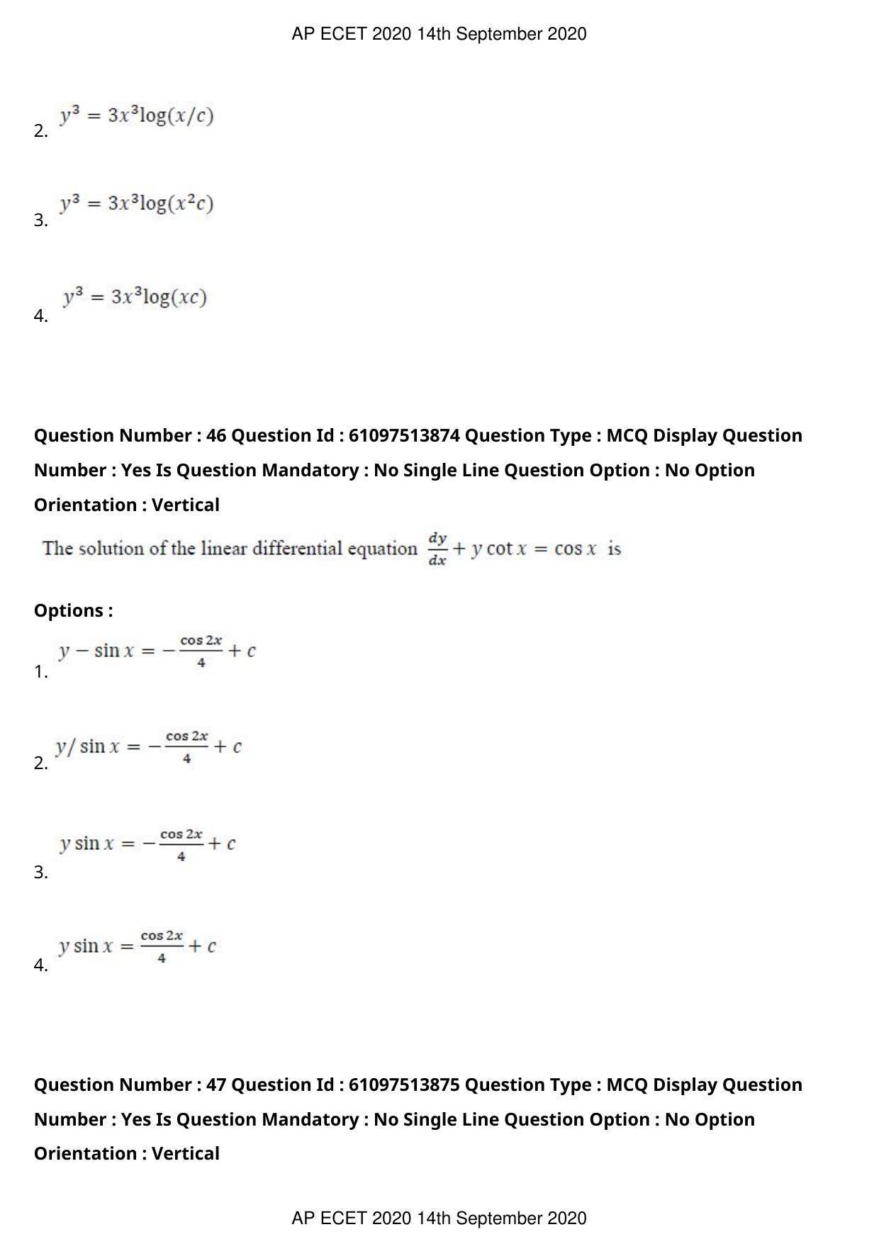 AP ECET 2020 - Electrical and Electronics Engineering (Preview) Question Paper With Preliminary Keys - Page 26