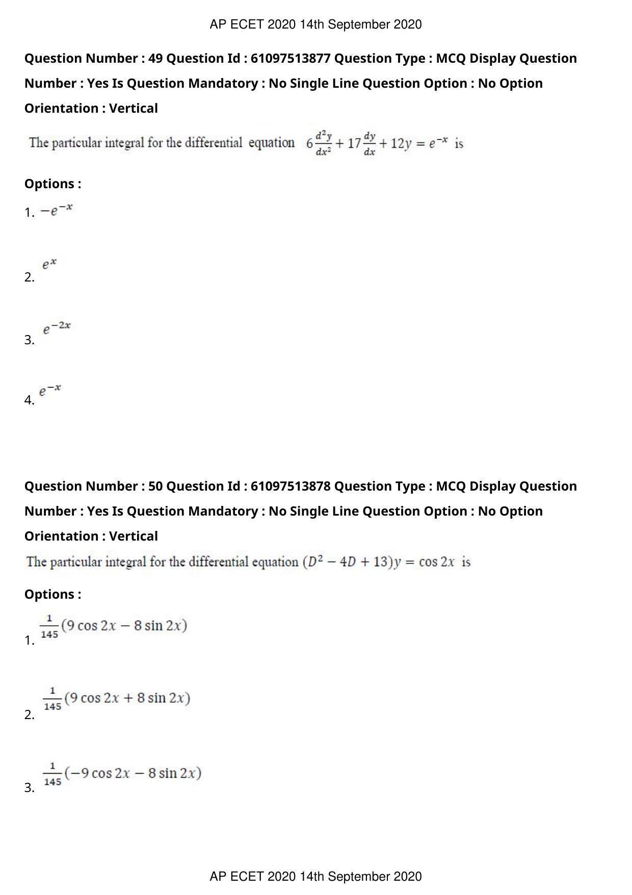 AP ECET 2020 - Electrical and Electronics Engineering (Preview) Question Paper With Preliminary Keys - Page 28