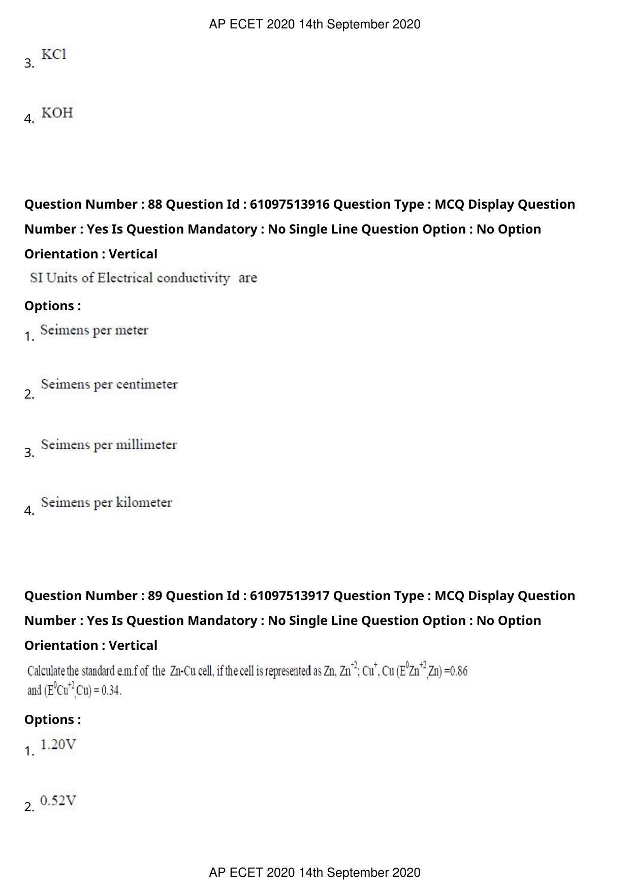 AP ECET 2020 - Electrical and Electronics Engineering (Preview) Question Paper With Preliminary Keys - Page 49