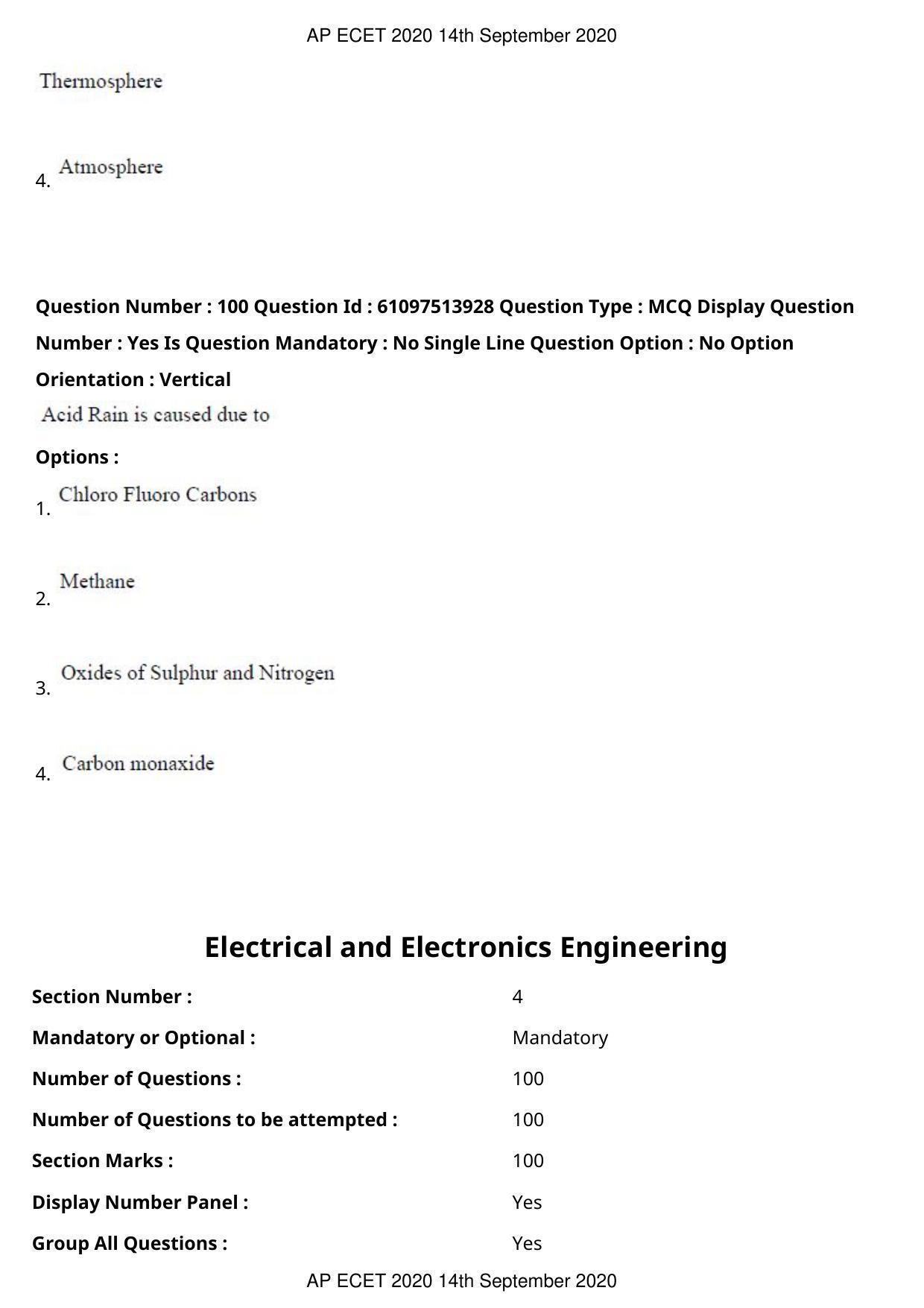 AP ECET 2020 - Electrical and Electronics Engineering (Preview) Question Paper With Preliminary Keys - Page 55