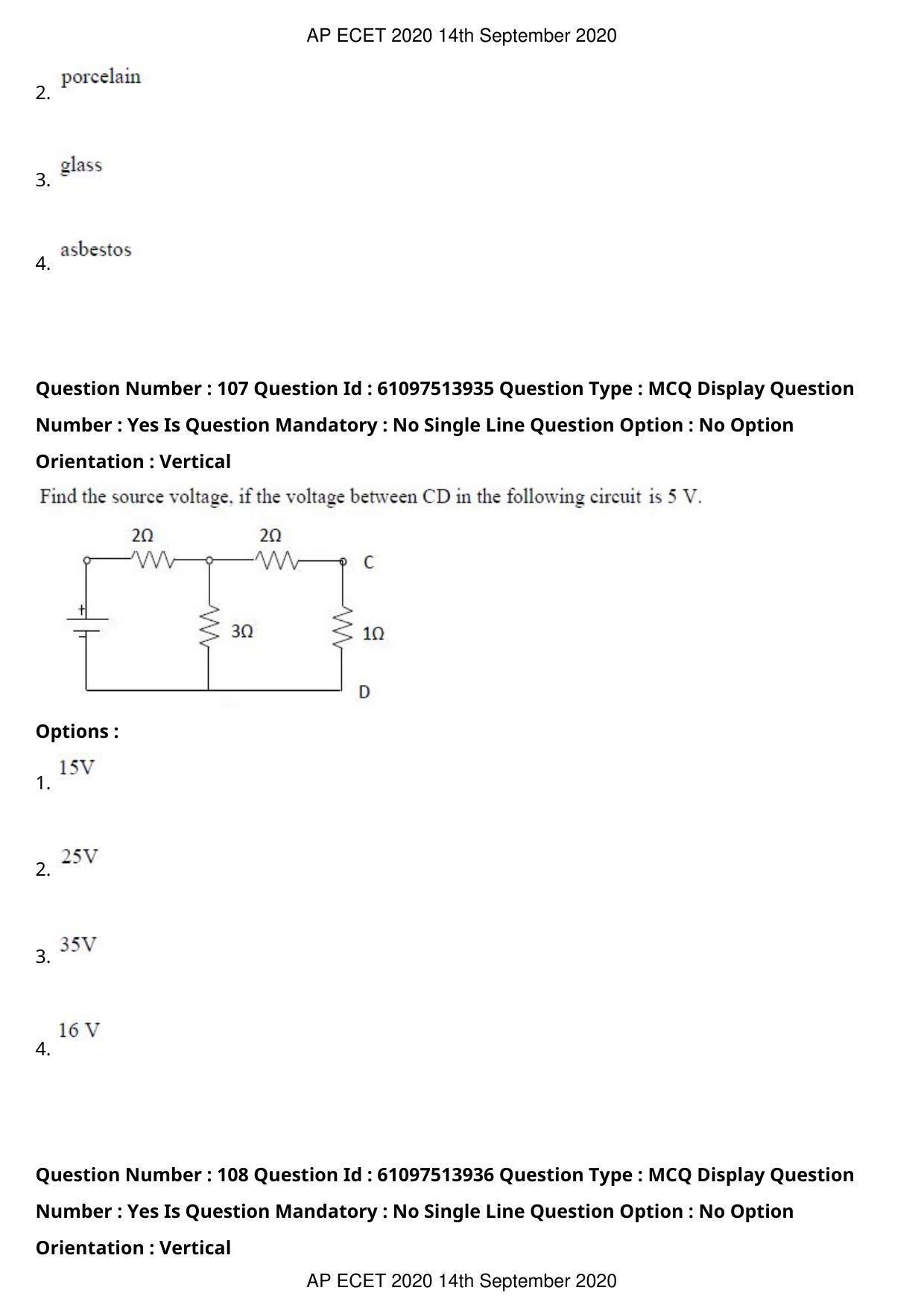 AP ECET 2020 - Electrical and Electronics Engineering (Preview) Question Paper With Preliminary Keys - Page 59